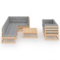 vidaXL 8-tlg. Garten-Lounge-Set mit Kissen Kiefer Massivholz vidaXL 8-tlg. Garten-Lounge-Set mit Kissen Kiefer Massivholz