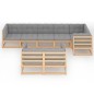 vidaXL 8-tlg. Garten-Lounge-Set mit Kissen Massivholz Kiefer vidaXL 8-tlg. Garten-Lounge-Set mit Kissen Massivholz Kiefer
