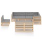 vidaXL 8-tlg. Garten-Lounge-Set mit Kissen Massivholz Kiefer vidaXL 8-tlg. Garten-Lounge-Set mit Kissen Massivholz Kiefer