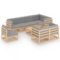 vidaXL 9-tlg. Garten-Lounge-Set mit Kissen Kiefer Massivholz vidaXL 9-tlg. Garten-Lounge-Set mit Kissen Kiefer Massivholz