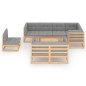vidaXL 9-tlg. Garten-Lounge-Set mit Kissen Kiefer Massivholz vidaXL 9-tlg. Garten-Lounge-Set mit Kissen Kiefer Massivholz