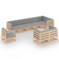 vidaXL 9-tlg. Garten-Lounge-Set mit Kissen Kiefer Massivholz vidaXL 9-tlg. Garten-Lounge-Set mit Kissen Kiefer Massivholz