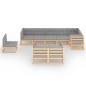vidaXL 9-tlg. Garten-Lounge-Set mit Kissen Kiefer Massivholz vidaXL 9-tlg. Garten-Lounge-Set mit Kissen Kiefer Massivholz