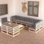 vidaXL 10-tlg. Garten-Lounge-Set mit Kissen Kiefer Massivholz vidaXL 10-tlg. Garten-Lounge-Set mit Kissen Kiefer Massivholz