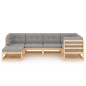 vidaXL 6-tlg. Garten-Lounge-Set mit Kissen Kiefer Massivholz vidaXL 6-tlg. Garten-Lounge-Set mit Kissen Kiefer Massivholz