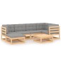 vidaXL 7-tlg. Garten-Lounge-Set mit Kissen Kiefer Massivholz vidaXL 7-tlg. Garten-Lounge-Set mit Kissen Kiefer Massivholz