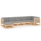 vidaXL 7-tlg. Garten-Lounge-Set mit Kissen Kiefer Massivholz vidaXL 7-tlg. Garten-Lounge-Set mit Kissen Kiefer Massivholz