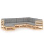 vidaXL 7-tlg. Garten-Lounge-Set mit Kissen Massivholz Kiefer vidaXL 7-tlg. Garten-Lounge-Set mit Kissen Massivholz Kiefer
