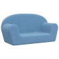 vidaXL Kindersofa 2-Sitzer Blau Weich Plüsch vidaXL Kindersofa 2-Sitzer Blau Weich Plüsch