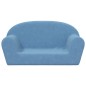 vidaXL Kindersofa 2-Sitzer Blau Weich Plüsch vidaXL Kindersofa 2-Sitzer Blau Weich Plüsch