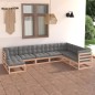 vidaXL 8-tlg. Garten-Lounge-Set mit Kissen Kiefer Massivholz vidaXL 8-tlg. Garten-Lounge-Set mit Kissen Kiefer Massivholz