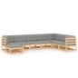 vidaXL 8-tlg. Garten-Lounge-Set mit Kissen Kiefer Massivholz vidaXL 8-tlg. Garten-Lounge-Set mit Kissen Kiefer Massivholz