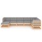 vidaXL 8-tlg. Garten-Lounge-Set mit Kissen Kiefer Massivholz vidaXL 8-tlg. Garten-Lounge-Set mit Kissen Kiefer Massivholz