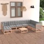 vidaXL 9-tlg. Garten-Lounge-Set mit Kissen Kiefer Massivholz vidaXL 9-tlg. Garten-Lounge-Set mit Kissen Kiefer Massivholz