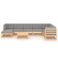 vidaXL 9-tlg. Garten-Lounge-Set mit Kissen Kiefer Massivholz vidaXL 9-tlg. Garten-Lounge-Set mit Kissen Kiefer Massivholz