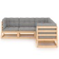 vidaXL 5-tlg. Garten-Lounge-Set mit Kissen Kiefer Massivholz vidaXL 5-tlg. Garten-Lounge-Set mit Kissen Kiefer Massivholz