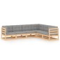 vidaXL 6-tlg. Garten-Lounge-Set mit Kissen Massivholz Kiefer vidaXL 6-tlg. Garten-Lounge-Set mit Kissen Massivholz Kiefer