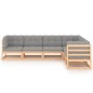 vidaXL 6-tlg. Garten-Lounge-Set mit Kissen Massivholz Kiefer vidaXL 6-tlg. Garten-Lounge-Set mit Kissen Massivholz Kiefer