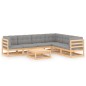 vidaXL 7-tlg. Garten-Lounge-Set mit Kissen Massivholz Kiefer vidaXL 7-tlg. Garten-Lounge-Set mit Kissen Massivholz Kiefer