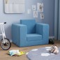 Schlafsofa für Kinder Blau Weicher Plüsch Schlafsofa für Kinder Blau Weicher Plüsch