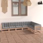 vidaXL 7-tlg. Garten-Lounge-Set mit Kissen Massivholz Kiefer vidaXL 7-tlg. Garten-Lounge-Set mit Kissen Massivholz Kiefer