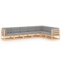 vidaXL 7-tlg. Garten-Lounge-Set mit Kissen Massivholz Kiefer vidaXL 7-tlg. Garten-Lounge-Set mit Kissen Massivholz Kiefer