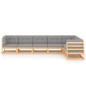 vidaXL 7-tlg. Garten-Lounge-Set mit Kissen Massivholz Kiefer vidaXL 7-tlg. Garten-Lounge-Set mit Kissen Massivholz Kiefer
