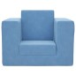 Schlafsofa für Kinder Blau Weicher Plüsch Schlafsofa für Kinder Blau Weicher Plüsch
