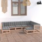 vidaXL 9-tlg. Garten-Lounge-Set mit Kissen Massivholz Kiefer vidaXL 9-tlg. Garten-Lounge-Set mit Kissen Massivholz Kiefer