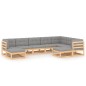 vidaXL 9-tlg. Garten-Lounge-Set mit Kissen Massivholz Kiefer vidaXL 9-tlg. Garten-Lounge-Set mit Kissen Massivholz Kiefer