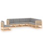 vidaXL 7-tlg. Garten-Lounge-Set mit Kissen Kiefer Massivholz vidaXL 7-tlg. Garten-Lounge-Set mit Kissen Kiefer Massivholz