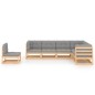 vidaXL 7-tlg. Garten-Lounge-Set mit Kissen Kiefer Massivholz vidaXL 7-tlg. Garten-Lounge-Set mit Kissen Kiefer Massivholz