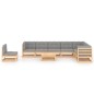 vidaXL 9-tlg. Garten-Lounge-Set mit Kissen Kiefer Massivholz vidaXL 9-tlg. Garten-Lounge-Set mit Kissen Kiefer Massivholz