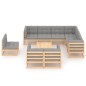vidaXL 10-tlg. Garten-Lounge-Set mit Kissen Massivholz Kiefer vidaXL 10-tlg. Garten-Lounge-Set mit Kissen Massivholz Kiefer