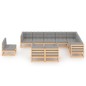 vidaXL 10-tlg. Garten-Lounge-Set mit Kissen Kiefer Massivholz vidaXL 10-tlg. Garten-Lounge-Set mit Kissen Kiefer Massivholz