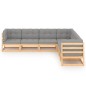 vidaXL 7-tlg. Garten-Lounge-Set mit Kissen Kiefer Massivholz vidaXL 7-tlg. Garten-Lounge-Set mit Kissen Kiefer Massivholz