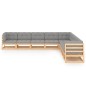 vidaXL 9-tlg. Garten-Lounge-Set mit Kissen Kiefer Massivholz vidaXL 9-tlg. Garten-Lounge-Set mit Kissen Kiefer Massivholz
