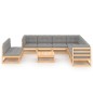 vidaXL 10-tlg. Garten-Lounge-Set mit Kissen Kiefer Massivholz vidaXL 10-tlg. Garten-Lounge-Set mit Kissen Kiefer Massivholz