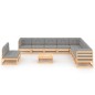 vidaXL 12-tlg. Garten-Lounge-Set mit Kissen Massivholz Kiefer vidaXL 12-tlg. Garten-Lounge-Set mit Kissen Massivholz Kiefer