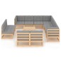 vidaXL 12-tlg. Garten-Lounge-Set mit Kissen Kiefer Massivholz vidaXL 12-tlg. Garten-Lounge-Set mit Kissen Kiefer Massivholz