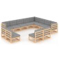 vidaXL 12-tlg. Garten-Lounge-Set mit Kissen Kiefer Massivholz vidaXL 12-tlg. Garten-Lounge-Set mit Kissen Kiefer Massivholz