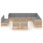 vidaXL 12-tlg. Garten-Lounge-Set mit Kissen Kiefer Massivholz vidaXL 12-tlg. Garten-Lounge-Set mit Kissen Kiefer Massivholz