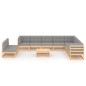 vidaXL 11-tlg. Garten-Lounge-Set mit Kissen Kiefer Massivholz vidaXL 11-tlg. Garten-Lounge-Set mit Kissen Kiefer Massivholz