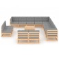 vidaXL 14-tlg. Garten-Lounge-Set mit Kissen Kiefer Massivholz vidaXL 14-tlg. Garten-Lounge-Set mit Kissen Kiefer Massivholz