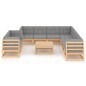 vidaXL 10-tlg. Garten-Lounge-Set mit Kissen Massivholz Kiefer vidaXL 10-tlg. Garten-Lounge-Set mit Kissen Massivholz Kiefer