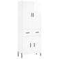 Highboard Hochglanz-Weiß 69,5x34x180 cm Holzwerkstoff Highboard Hochglanz-Weiß 69,5x34x180 cm Holzwerkstoff
