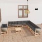 vidaXL 12-tlg. Garten-Lounge-Set mit Kissen Kiefer Massivholz vidaXL 12-tlg. Garten-Lounge-Set mit Kissen Kiefer Massivholz