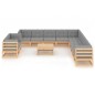 vidaXL 12-tlg. Garten-Lounge-Set mit Kissen Kiefer Massivholz vidaXL 12-tlg. Garten-Lounge-Set mit Kissen Kiefer Massivholz