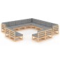 vidaXL 13-tlg. Garten-Lounge-Set mit Kissen Massivholz Kiefer vidaXL 13-tlg. Garten-Lounge-Set mit Kissen Massivholz Kiefer