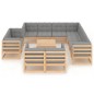 vidaXL 12-tlg. Garten-Lounge-Set mit Kissen Kiefer Massivholz vidaXL 12-tlg. Garten-Lounge-Set mit Kissen Kiefer Massivholz